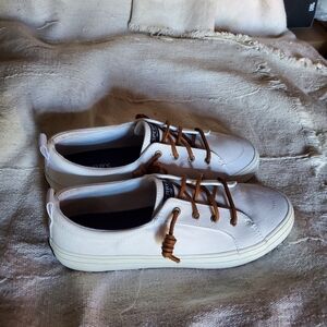 Sperry Top Siders white sneakers sz 10